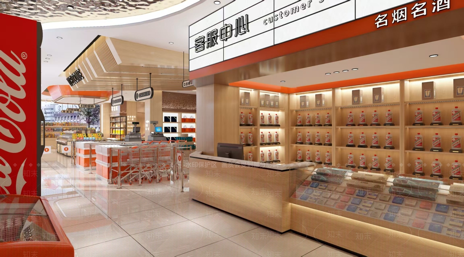 现代简约超市3D模型下载【ID:1201137829】