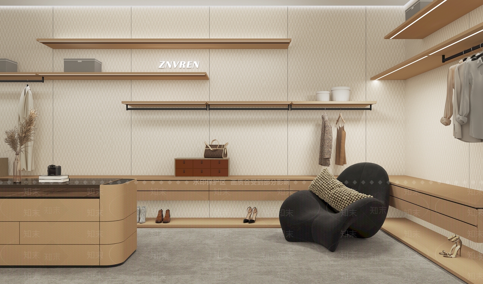 现代意式直播间3D模型下载【ID:1201138507】