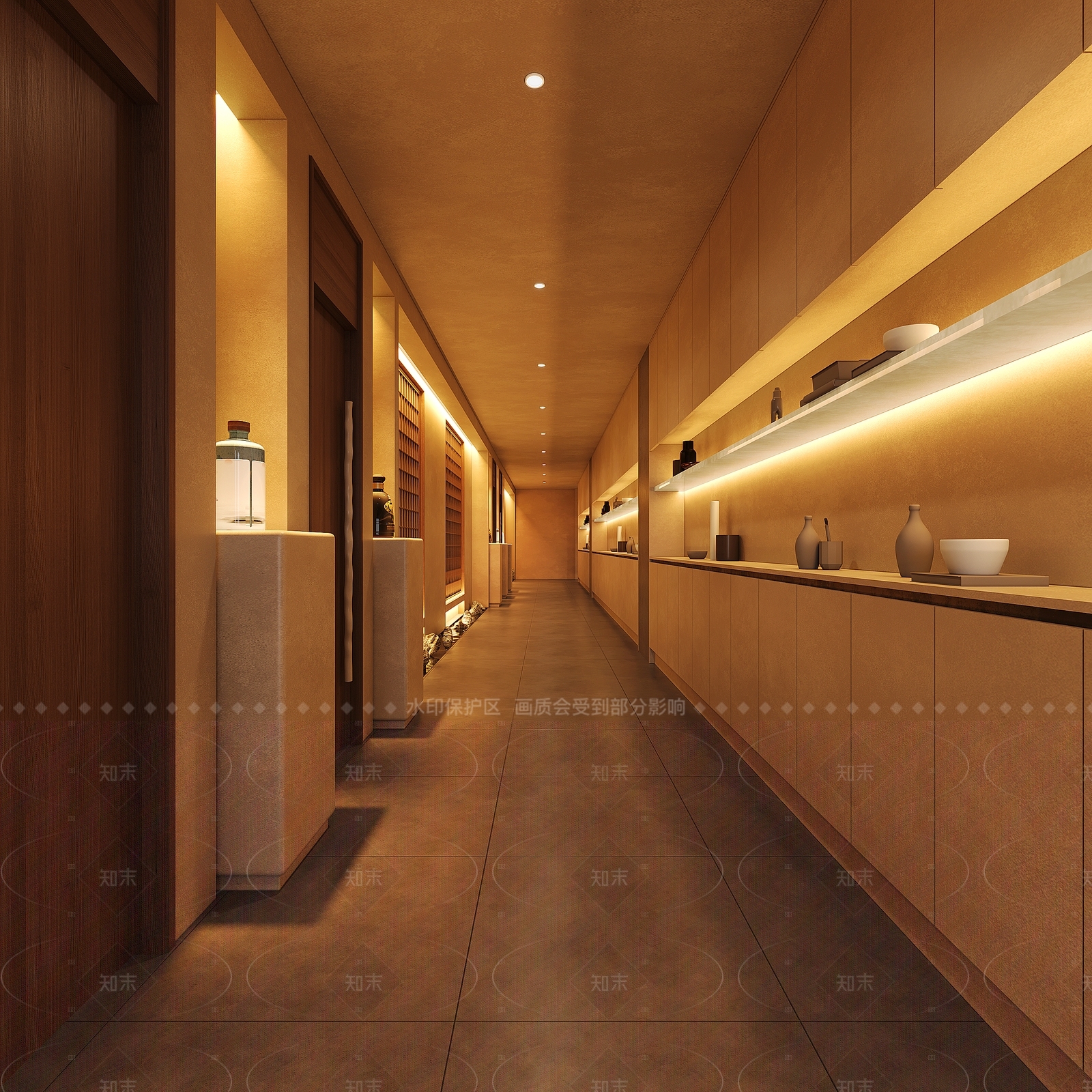 新中式侘寂茶餐厅3D模型下载【ID:1201138410】