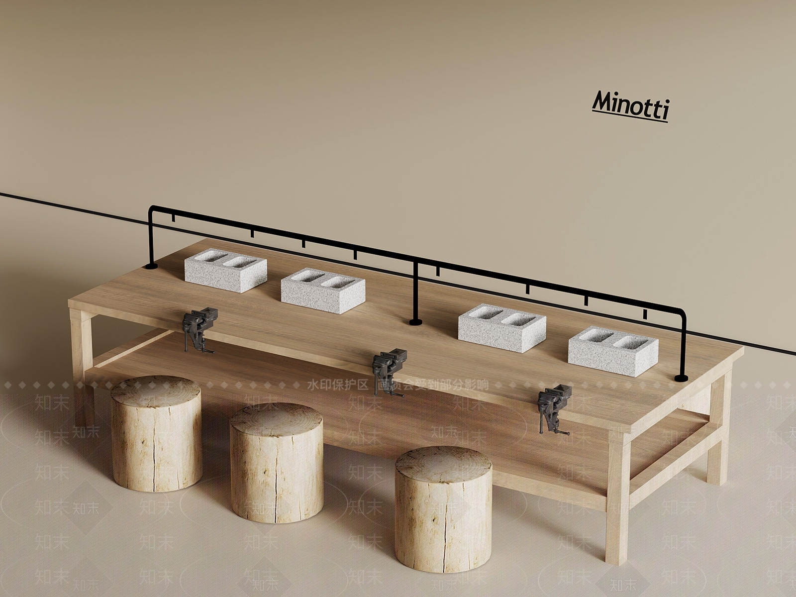 现代办公桌椅SU模型下载【ID:1201138569】