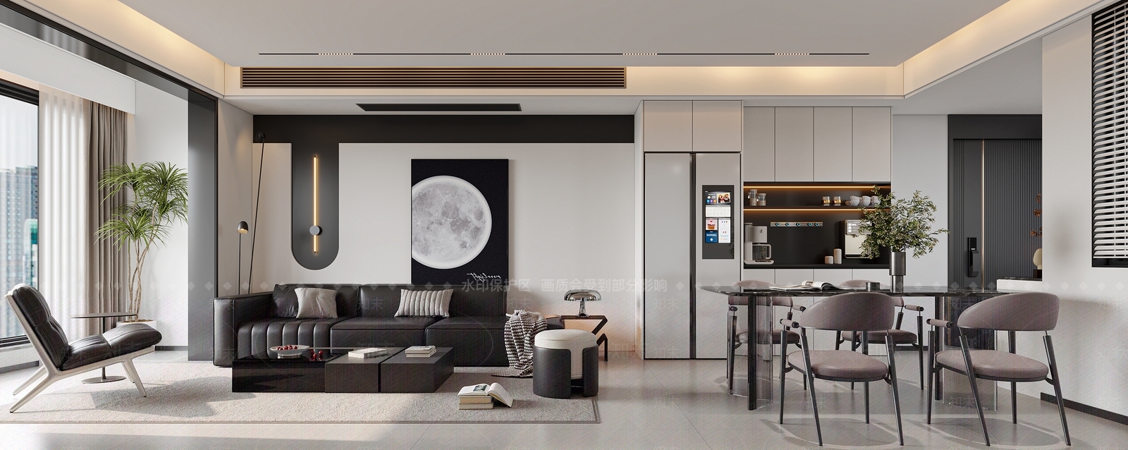 简约客餐厅3D模型下载【ID:1215192743】