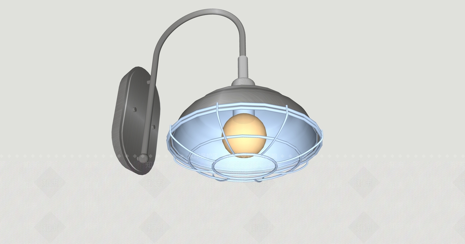 现代工业壁灯SU模型下载【ID:1201140374】