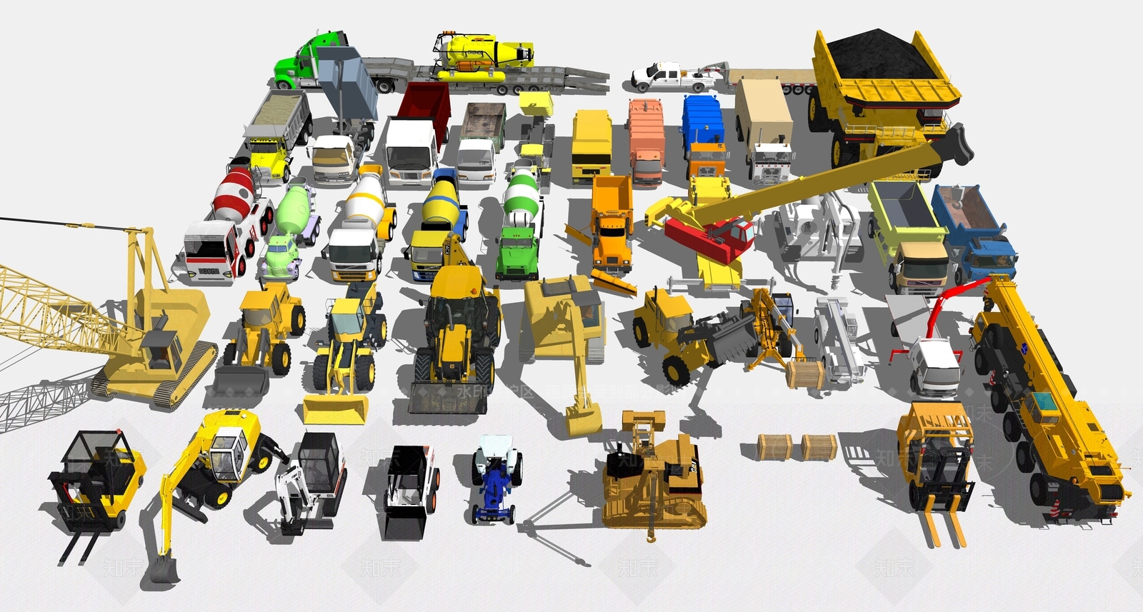 工程车SU模型下载【ID:1201142211】