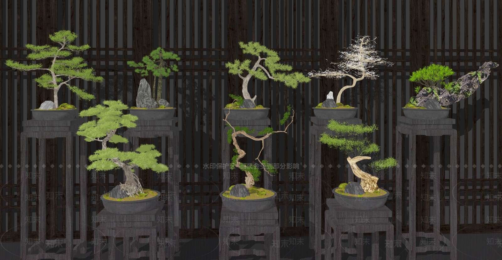 盆栽SU模型下载【ID:1201143041】