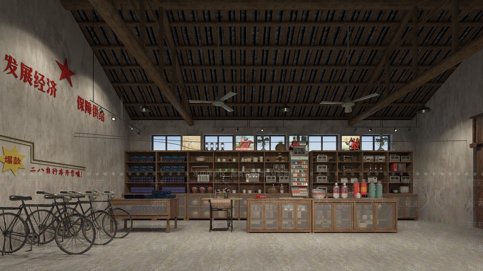 中式工业博物馆展厅3D模型下载【ID:1201143094】