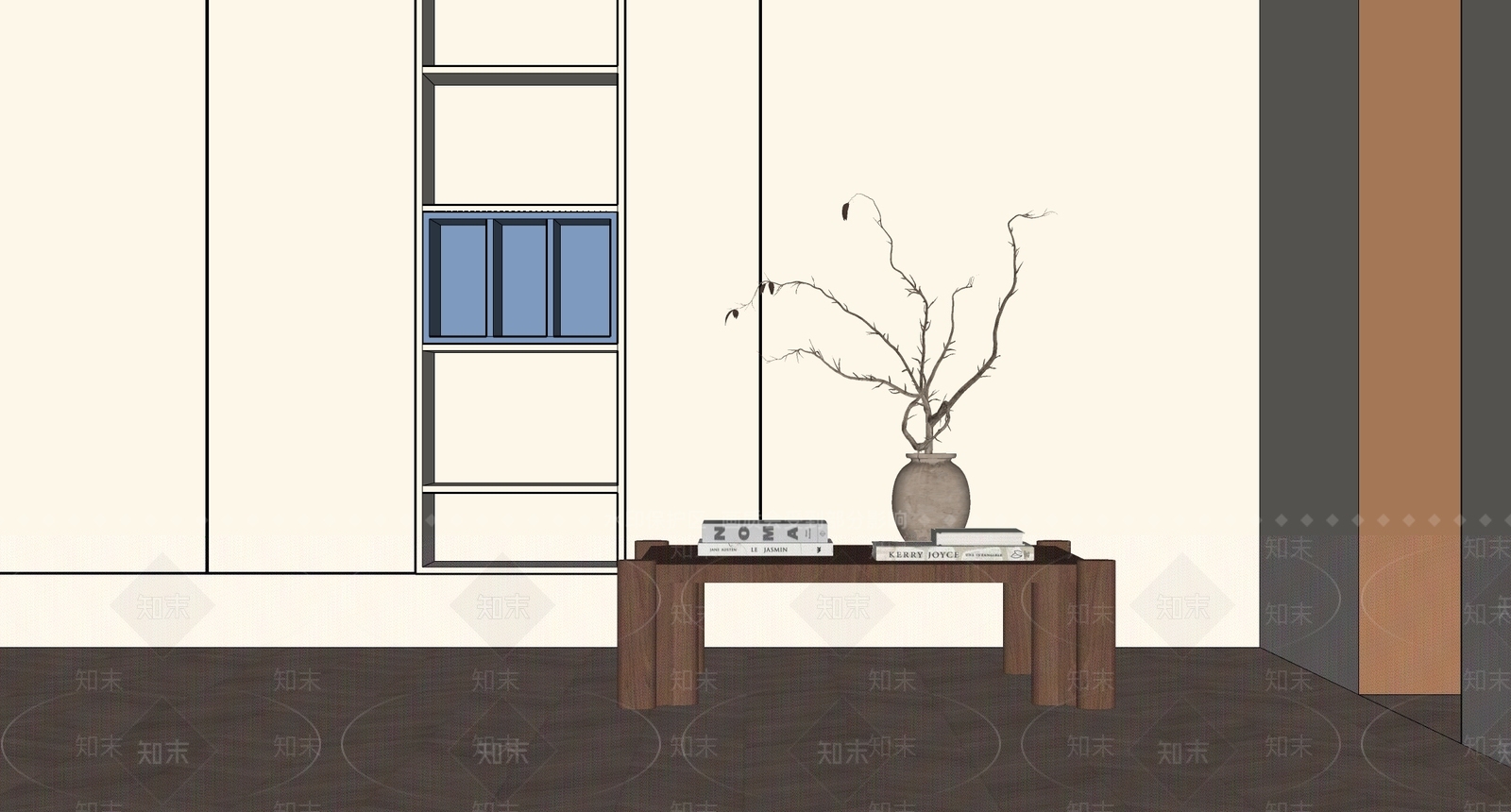 中古侘寂茶几SU模型下载【ID:1201144870】