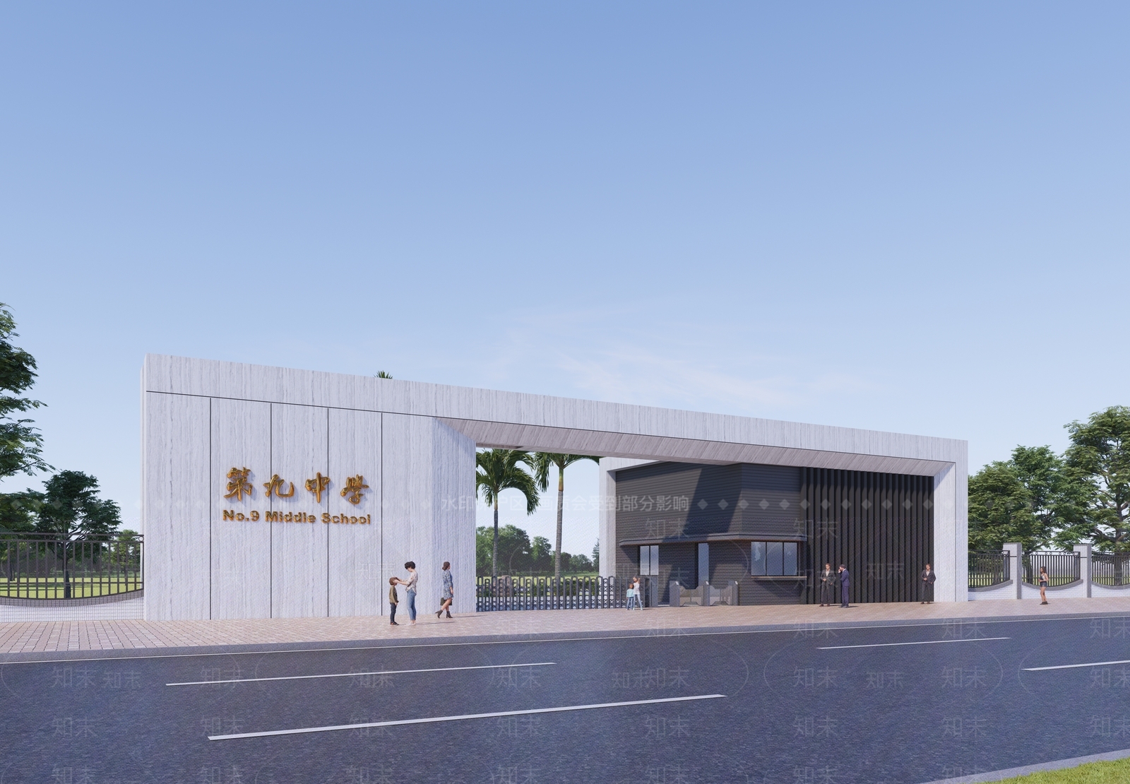 现代学校建筑SU模型下载【ID:1201147320】