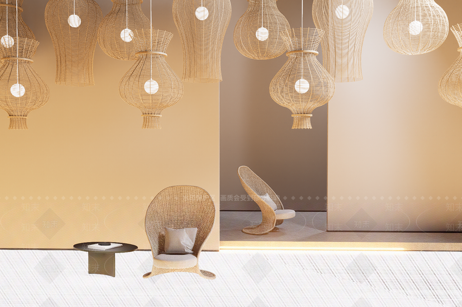 现代吊灯3D模型下载【ID:1201148339】