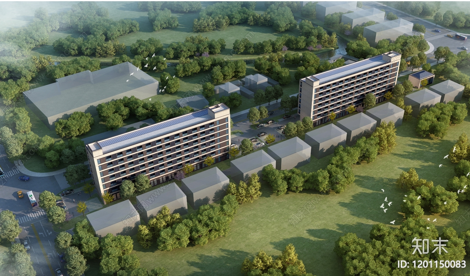 现代产业园建筑施工图下载【ID:1201150083】