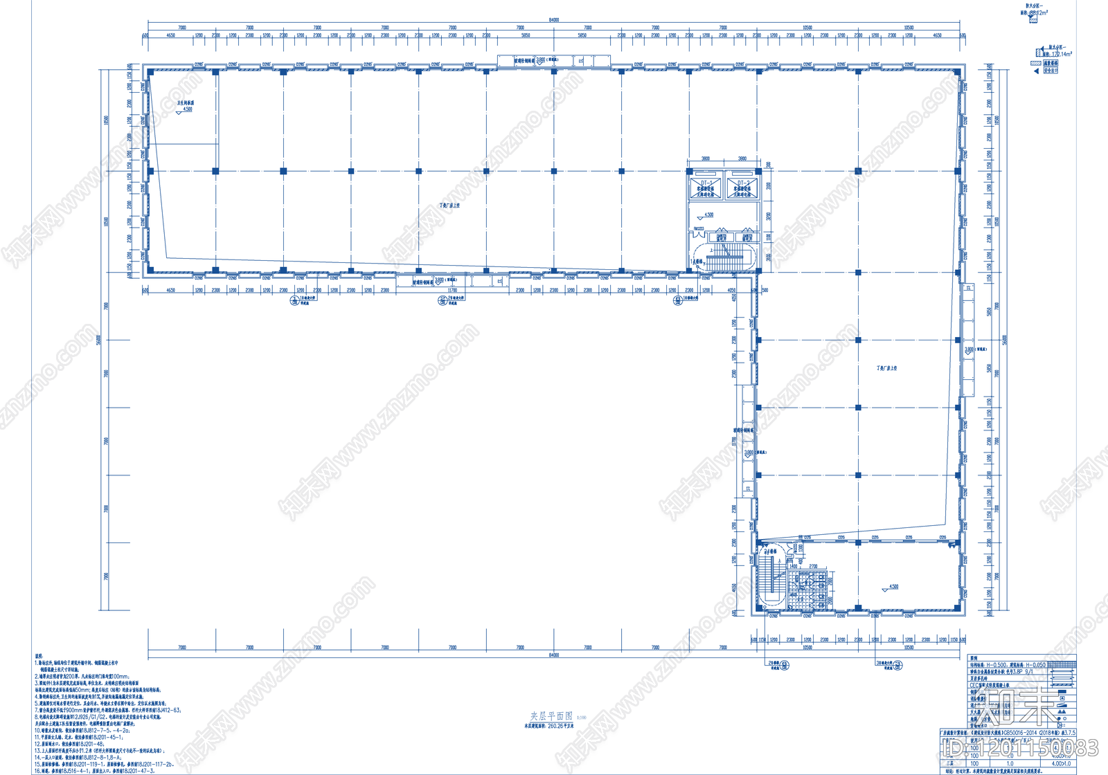 现代产业园建筑cad施工图下载【ID:1201150083】