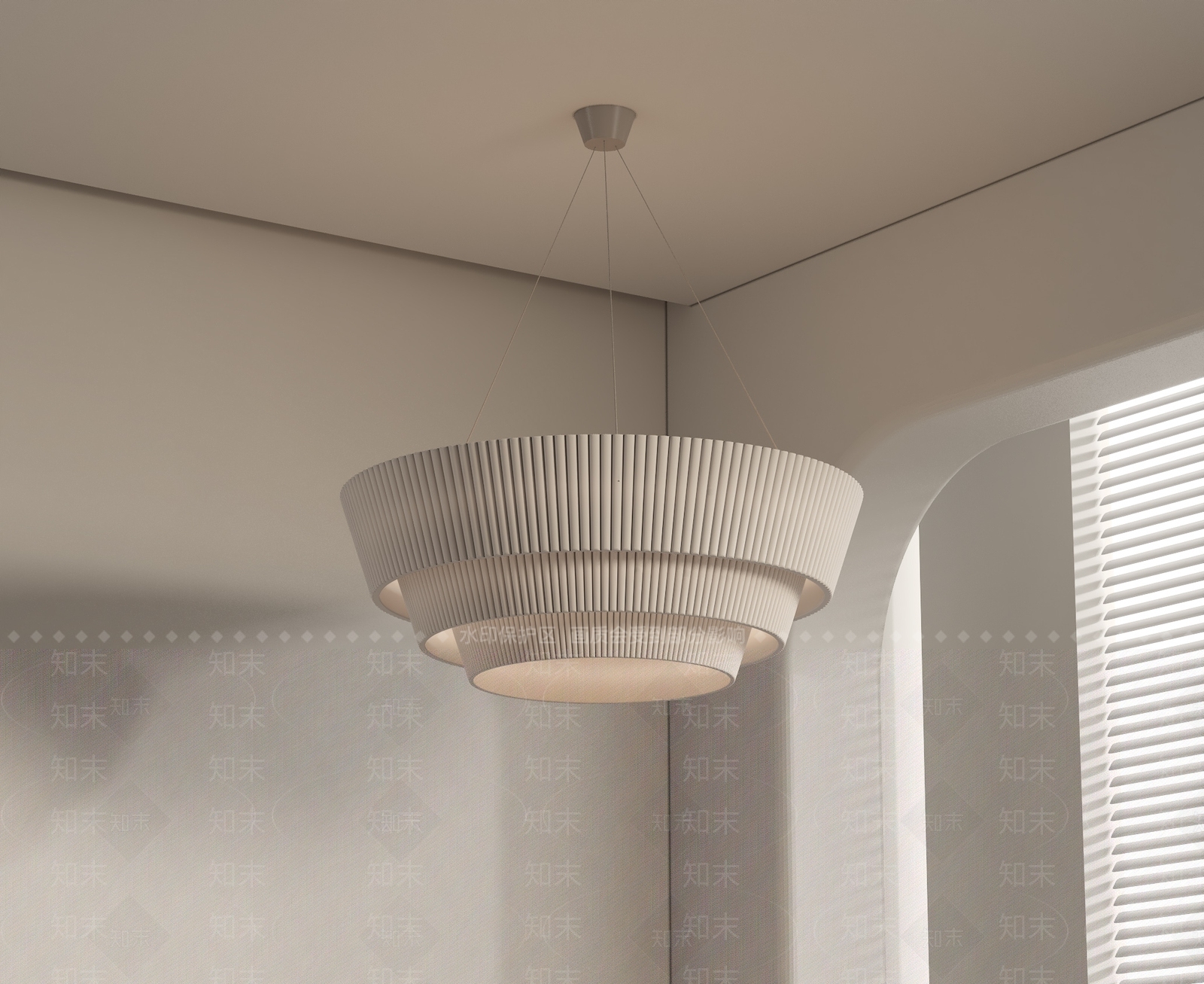 法式奶油客厅吊灯3D模型下载【ID:1201151138】