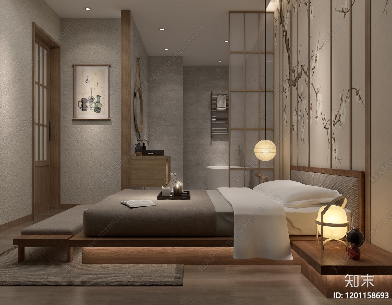 禅意日式足浴店施工图下载【ID:1201158693】