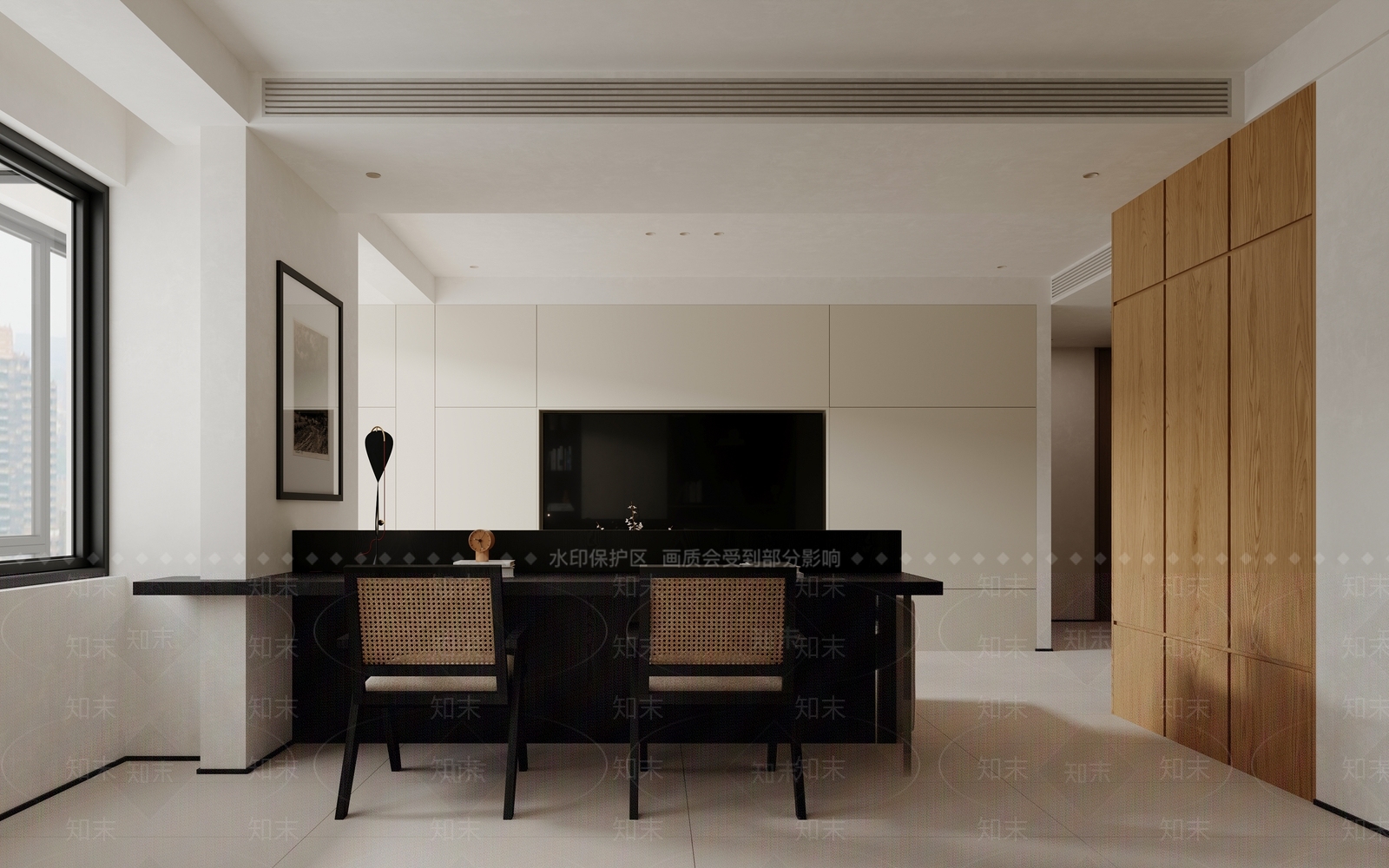 现代极简家居客厅3D模型下载【ID:1201159150】