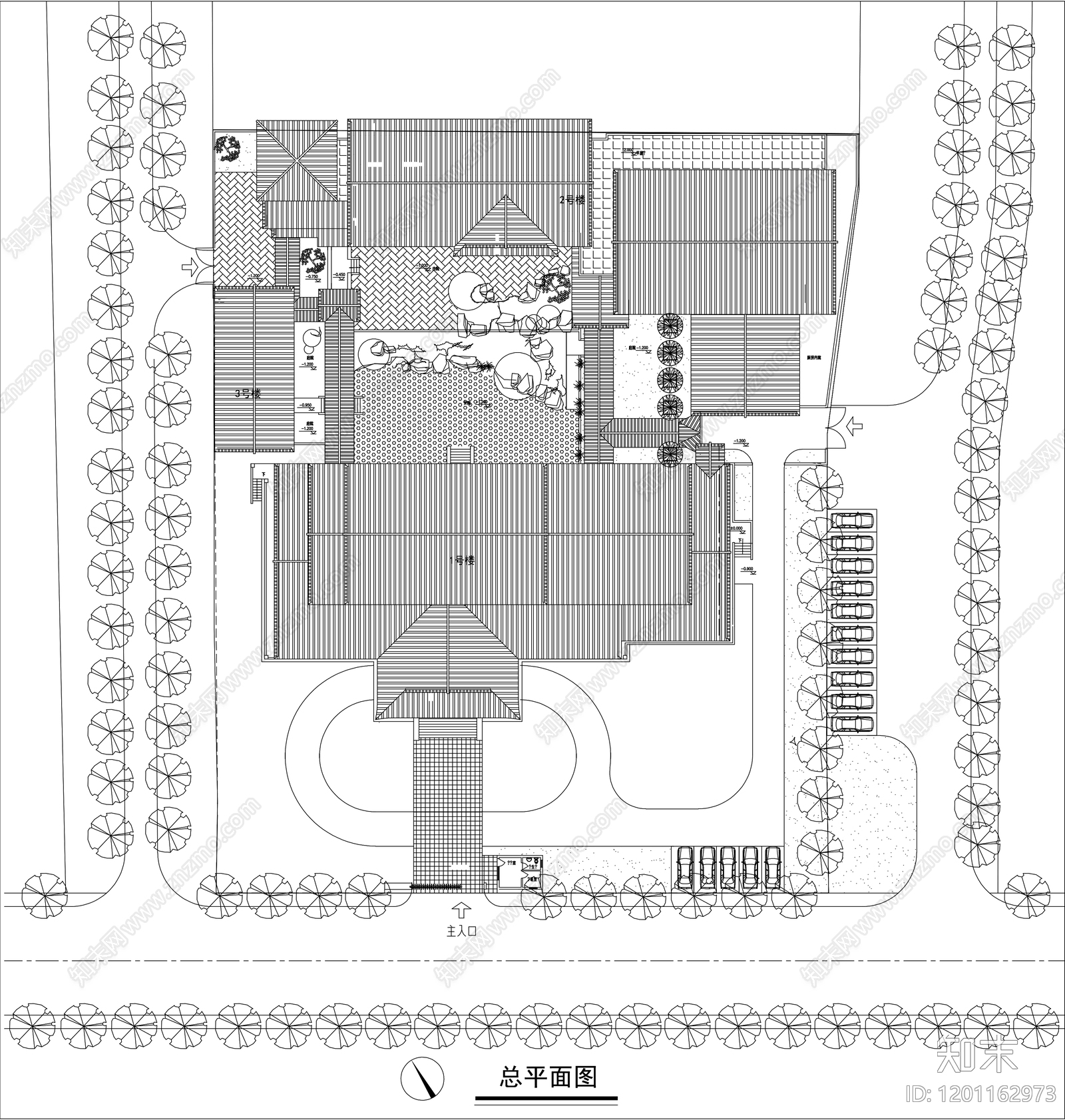 景观平面图cad施工图下载【ID:1201162973】