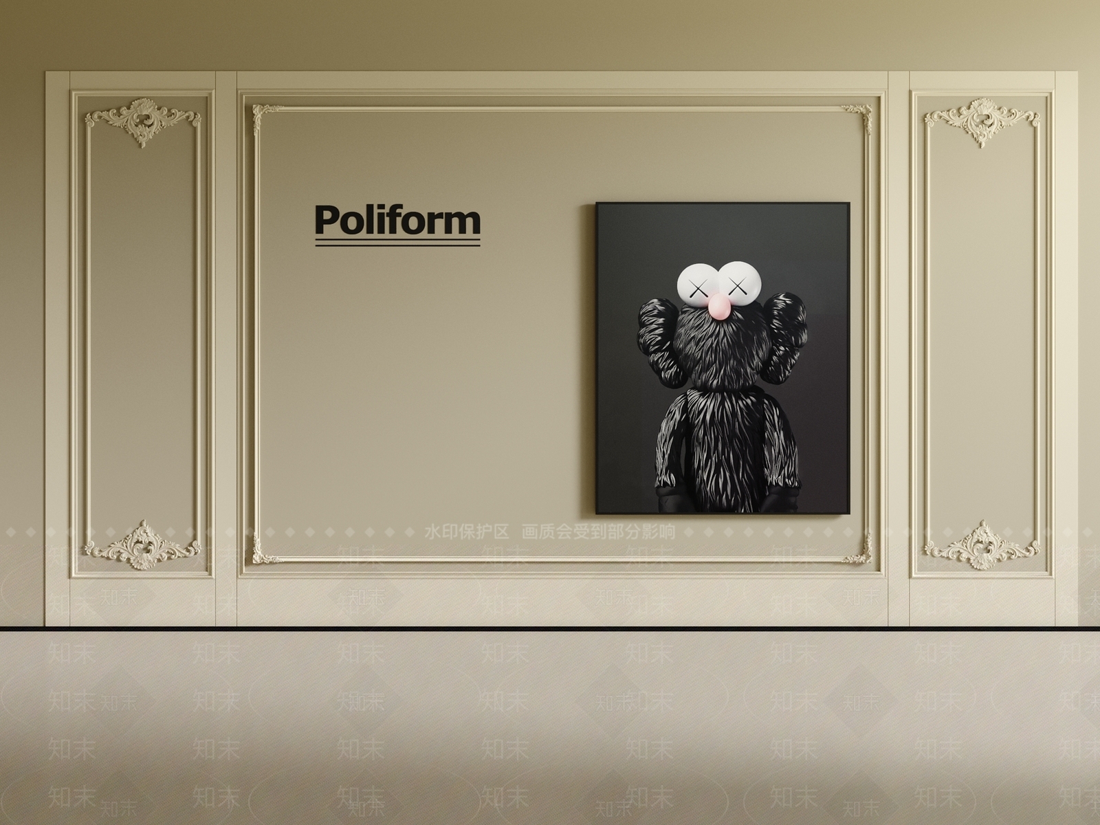 现代法式线条3D模型下载【ID:1201164592】