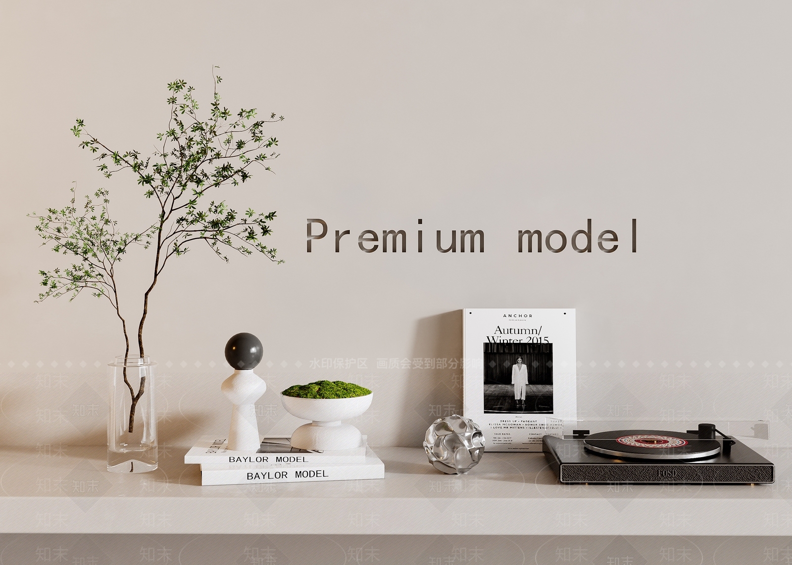 现代意式摆件组合3D模型下载【ID:1201165859】