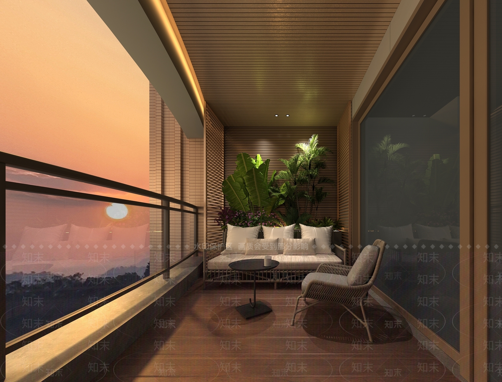 现代阳台3D模型下载【ID:1201166396】