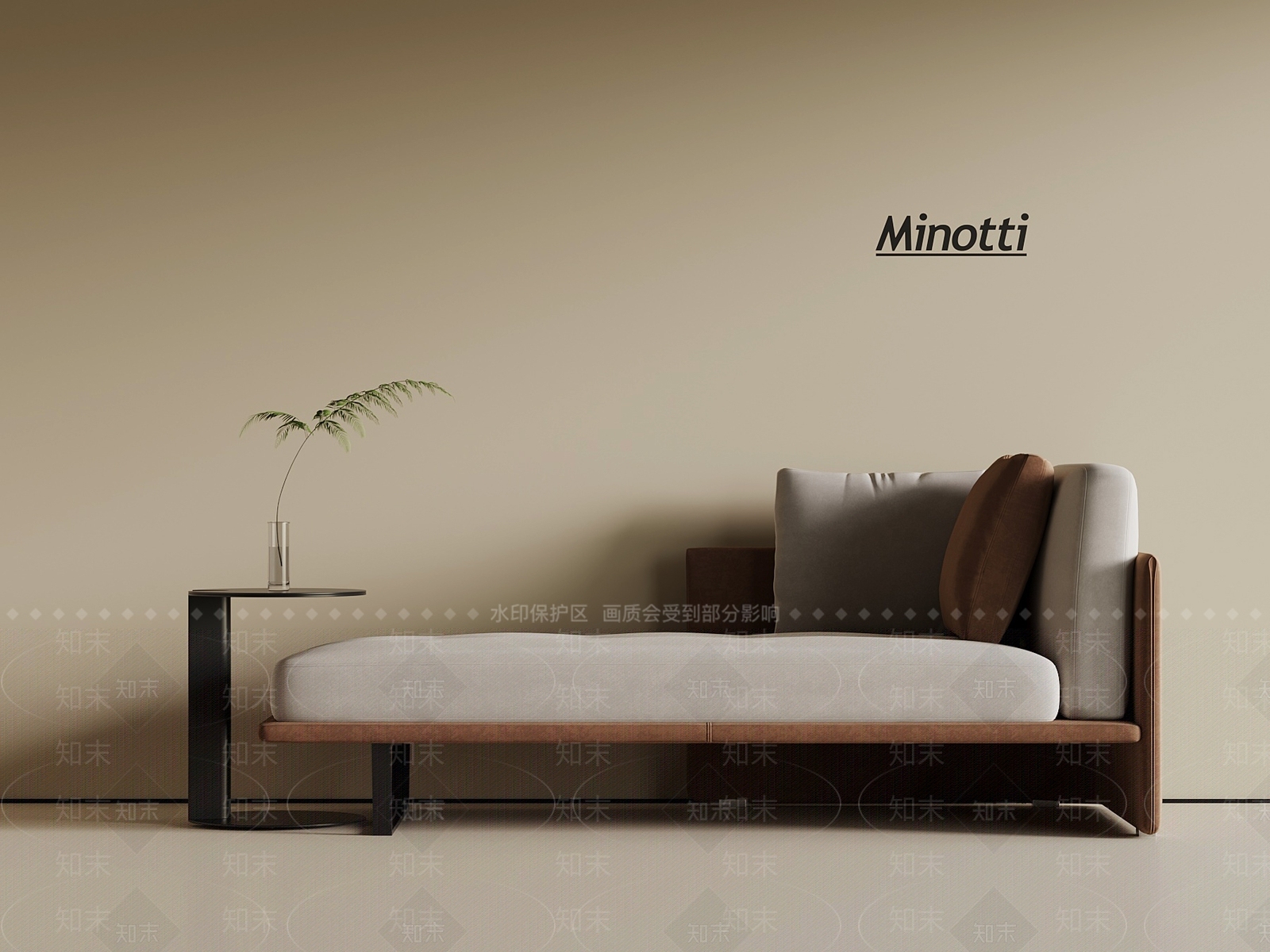现代贵妃椅3D模型下载【ID:1201170321】