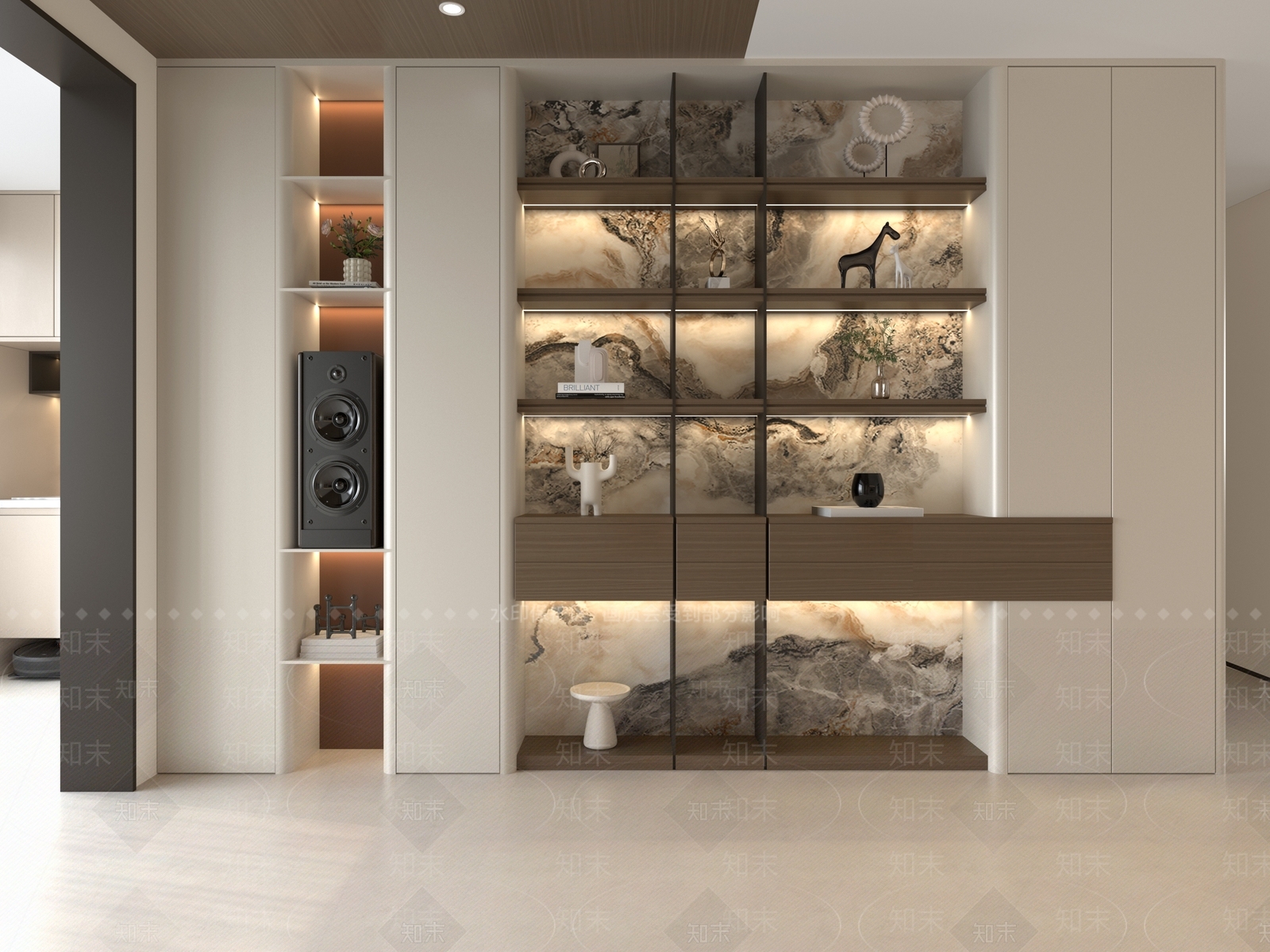 现代餐边柜3D模型下载【ID:1201173582】