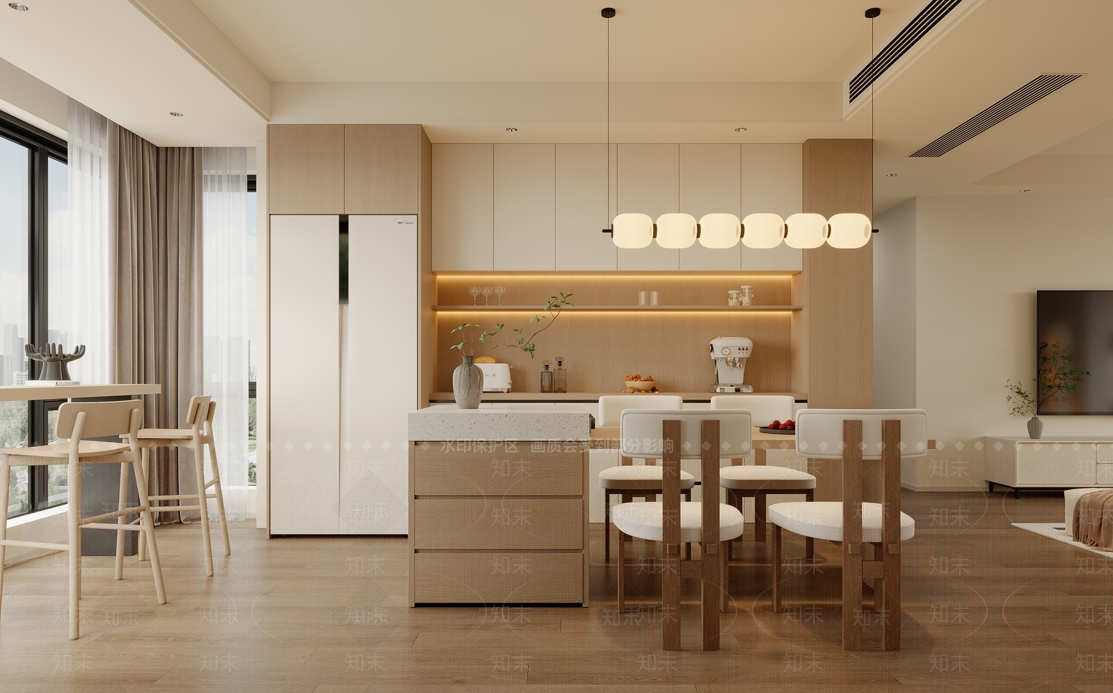 北欧家居客厅3D模型下载【ID:1201173468】