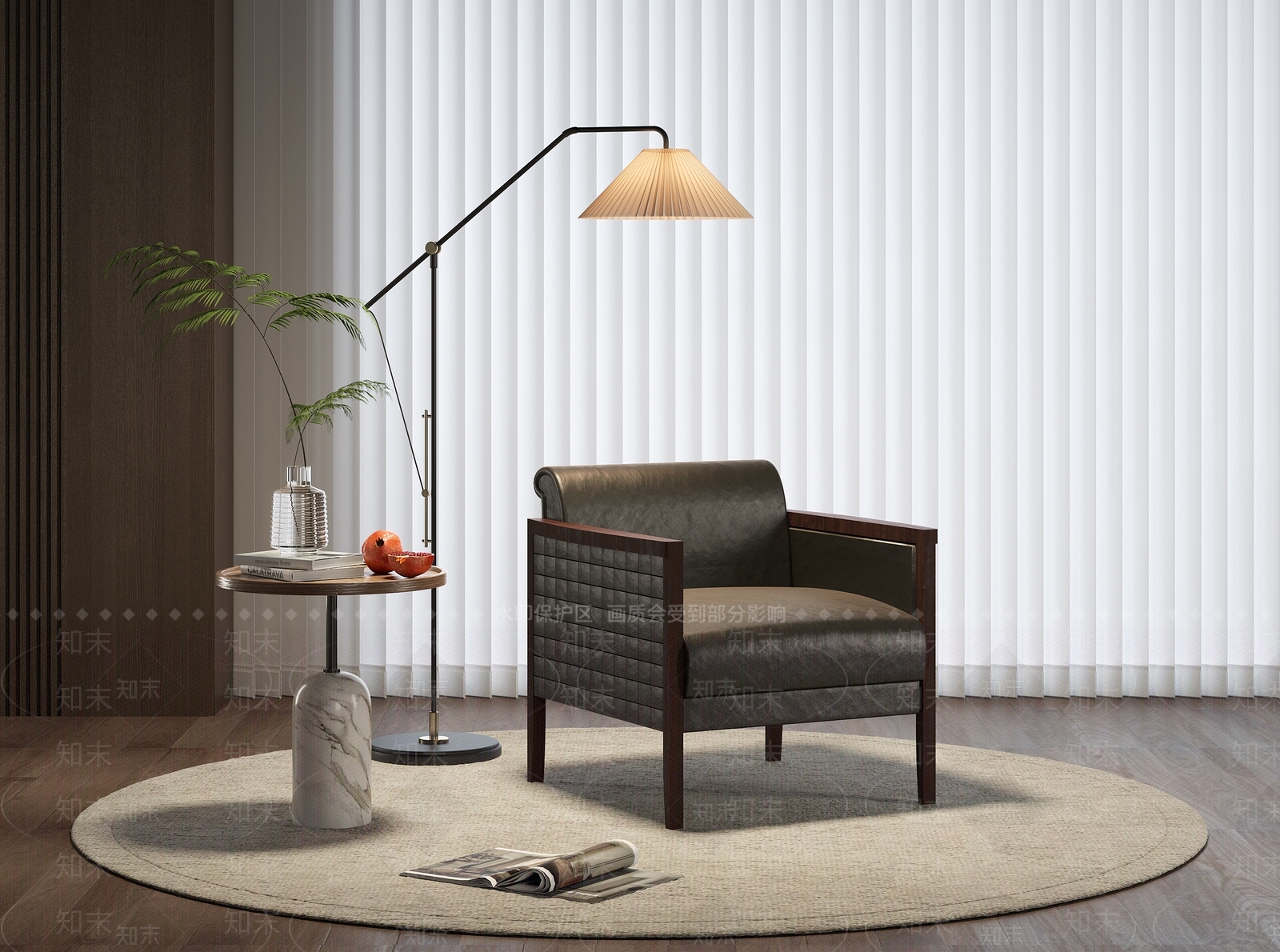 现代休闲椅3D模型下载【ID:1201174717】