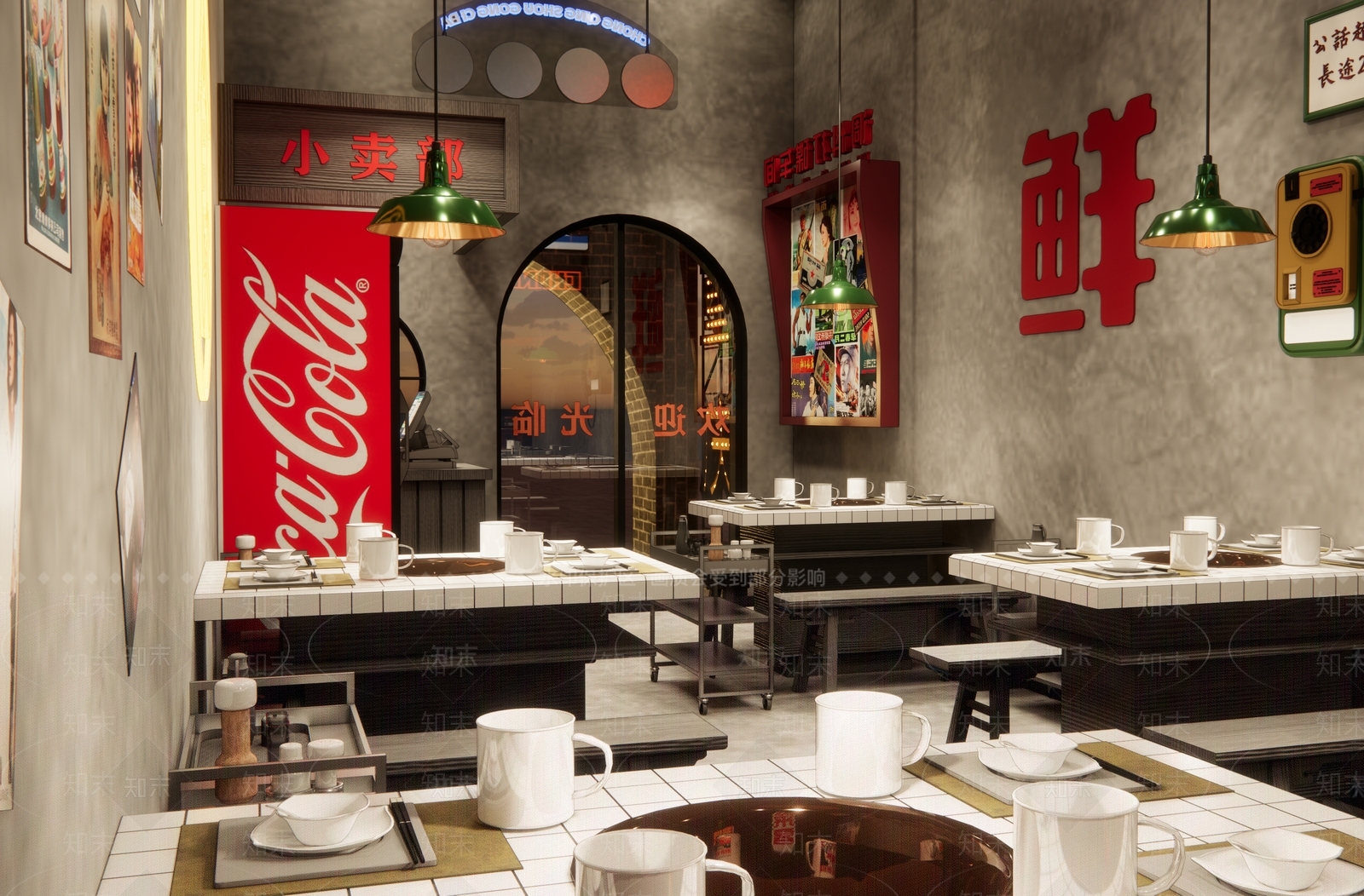 复古火锅店SU模型下载【ID:1201174489】