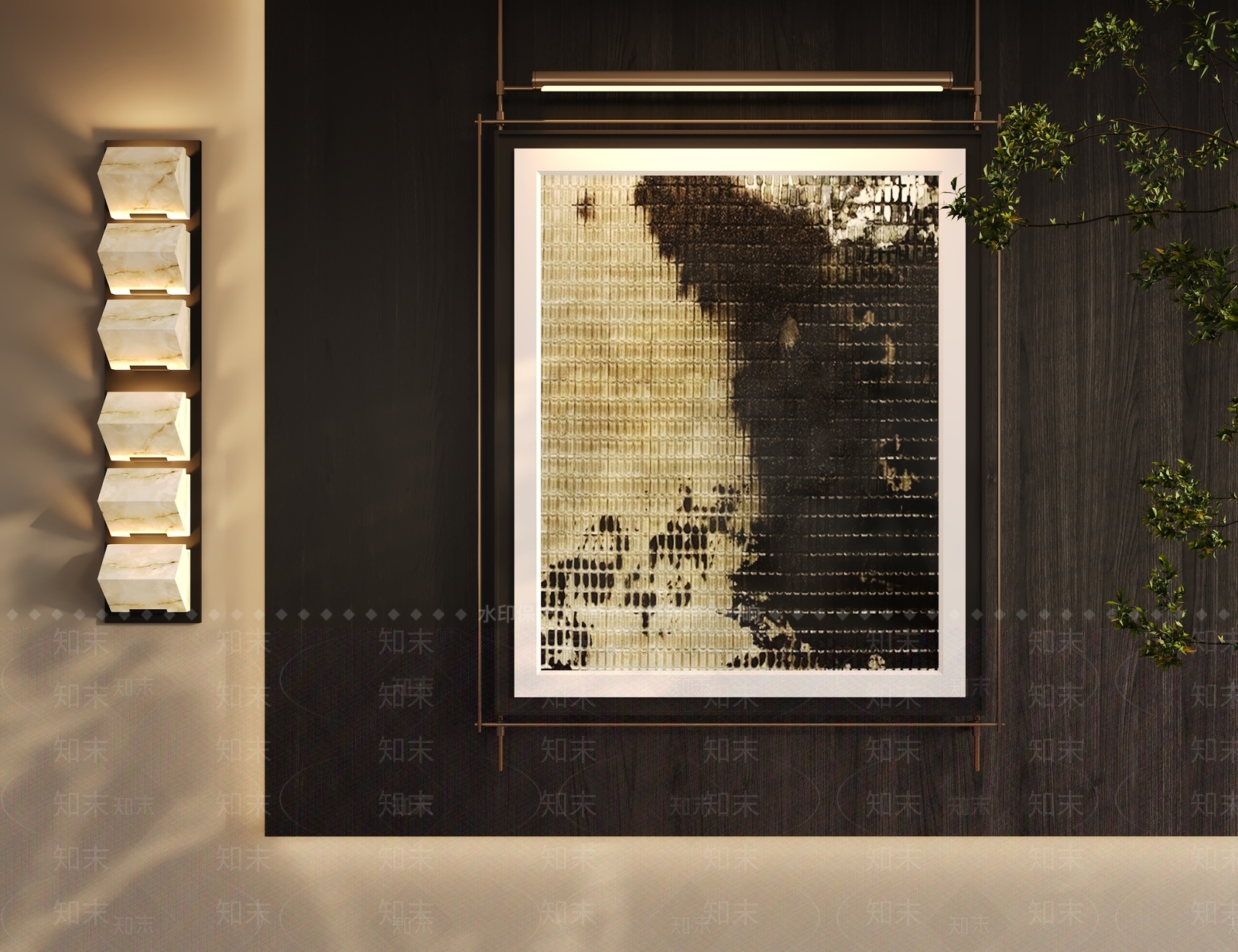复古现代挂画3D模型下载【ID:1201175409】