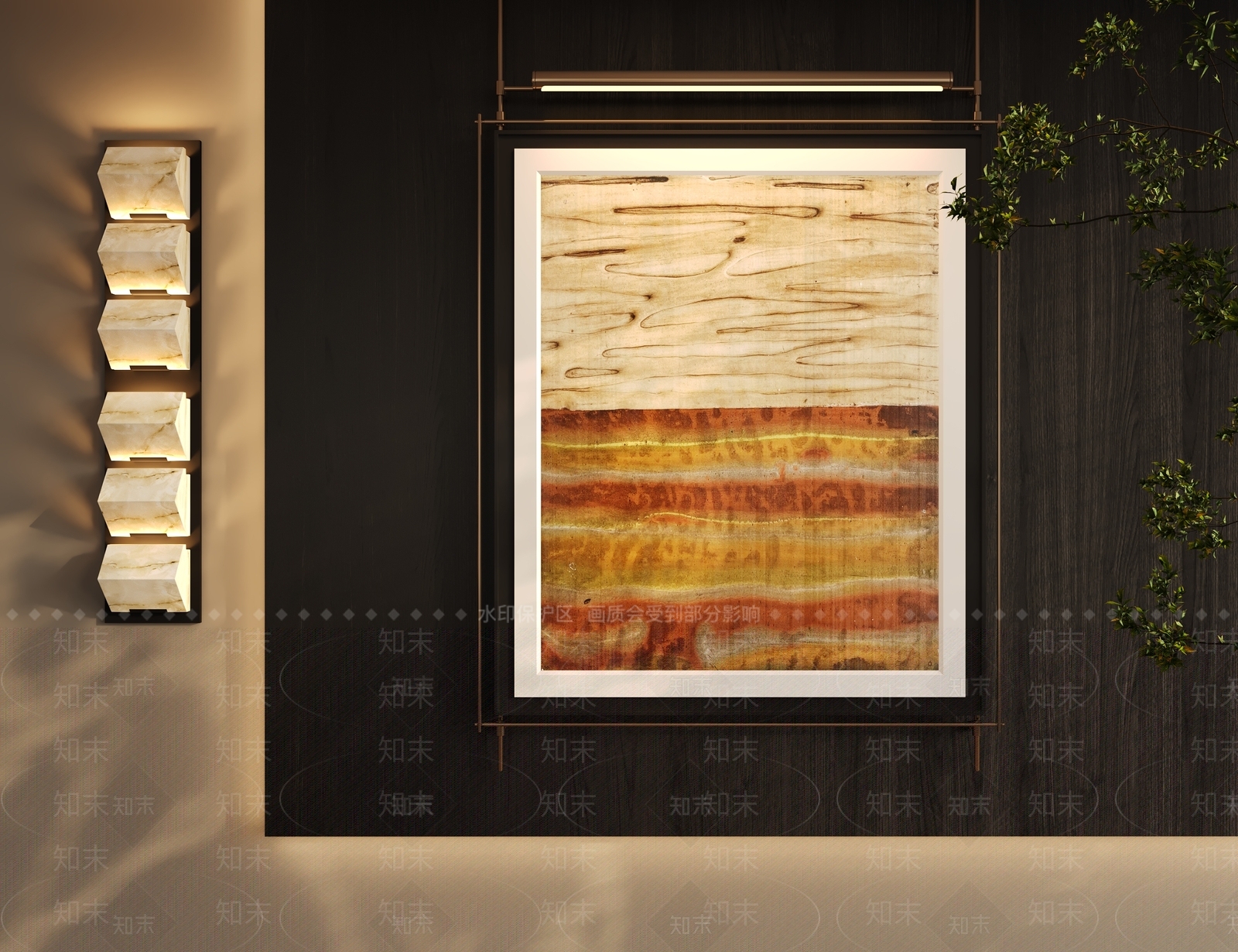 中式中古挂画3D模型下载【ID:1201175880】