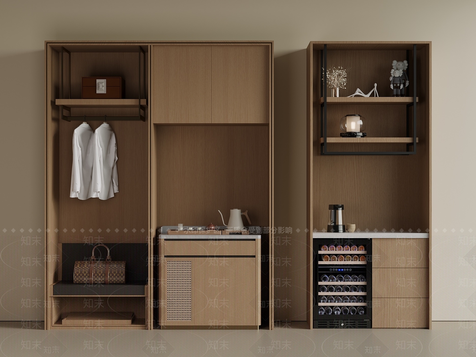 现代衣柜3D模型下载【ID:1201176861】