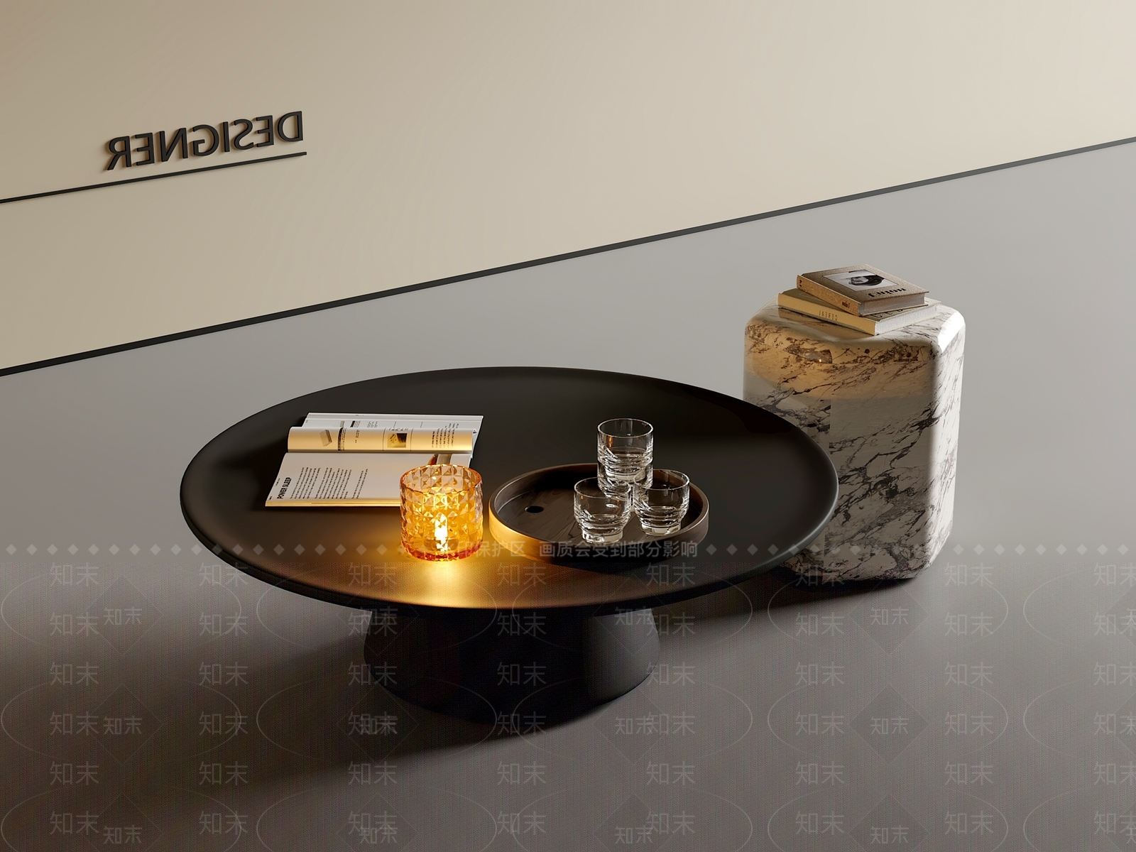 现代茶几3D模型下载【ID:1201177177】