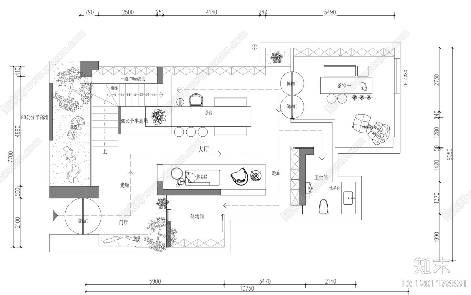 现代会所cad施工图下载【ID:1201178331】