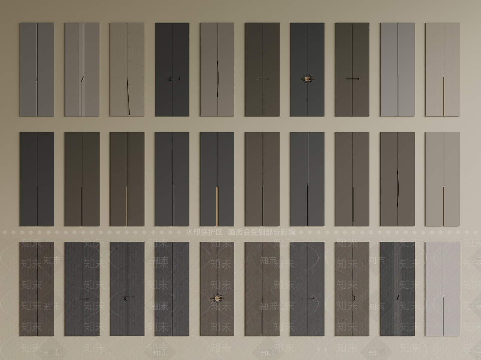 意式轻奢柜门3D模型下载【ID:1201178548】