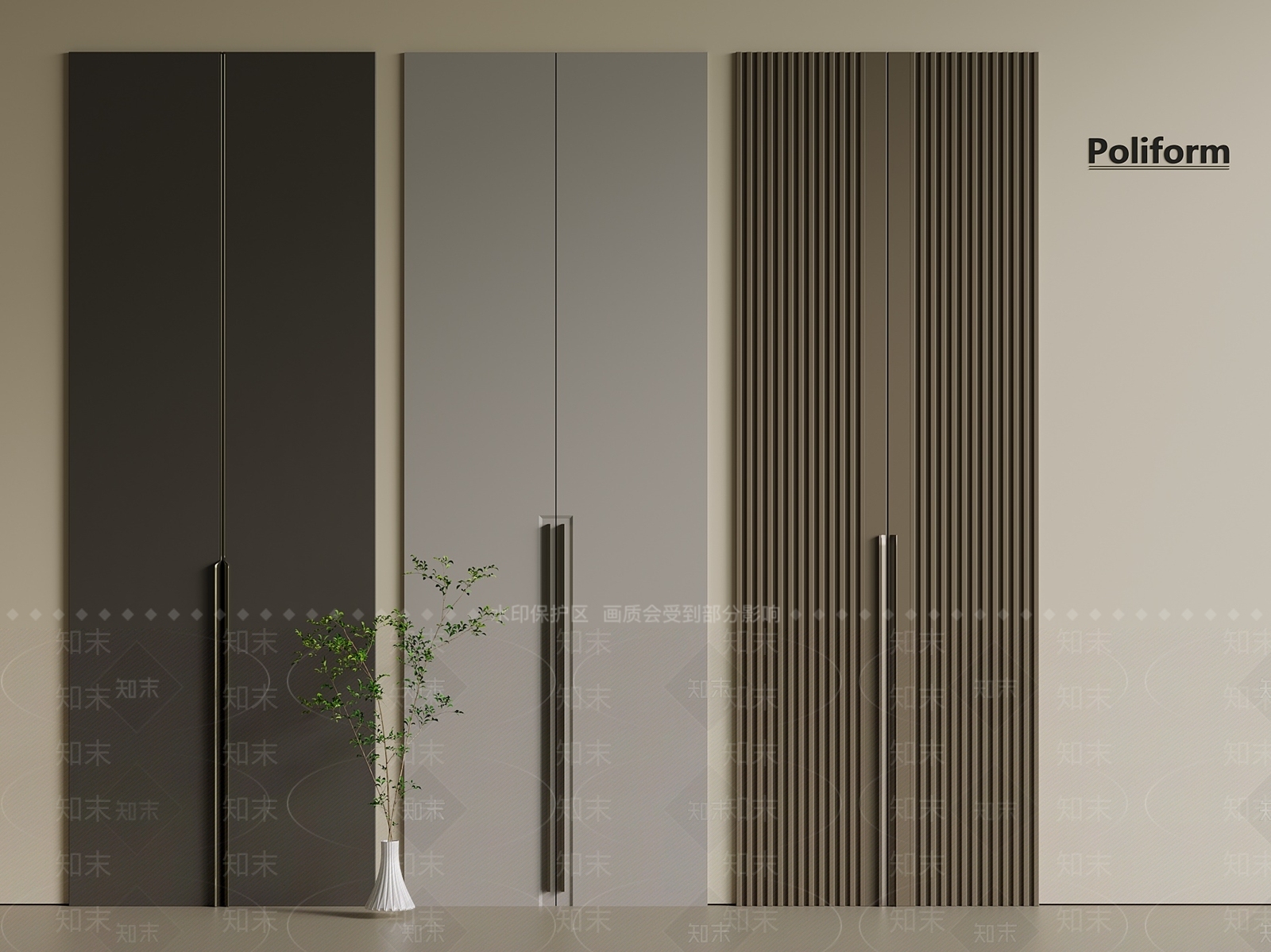 意式轻奢柜门3D模型下载【ID:1201178635】