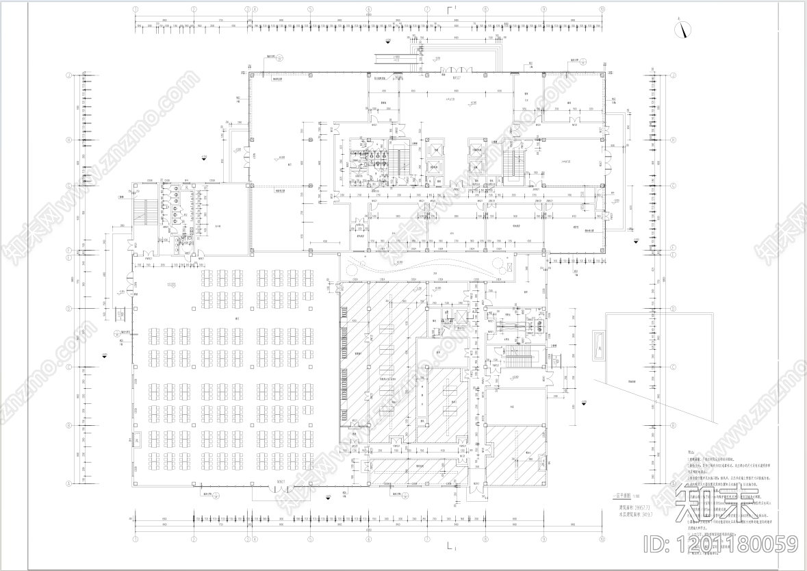 现代办公楼建筑cad施工图下载【ID:1201180059】