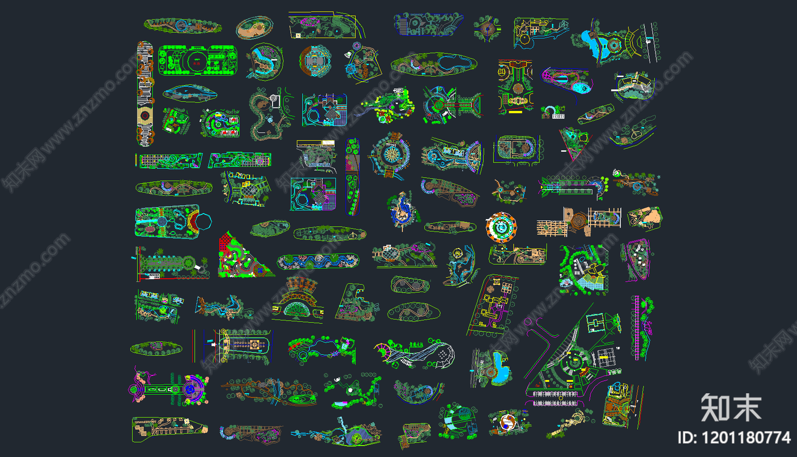 现代综合景观小品施工图下载【ID:1201180774】