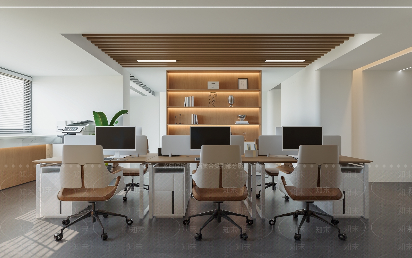 现代简约办公室3D模型下载【ID:1201181493】