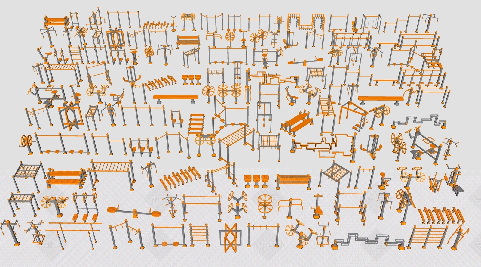 现代健身器材SU模型下载【ID:1201180939】