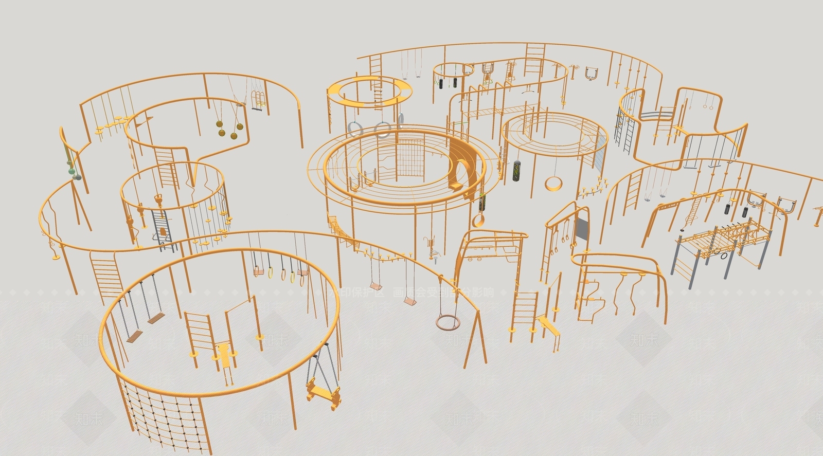 现代廊架SU模型下载【ID:1201181053】