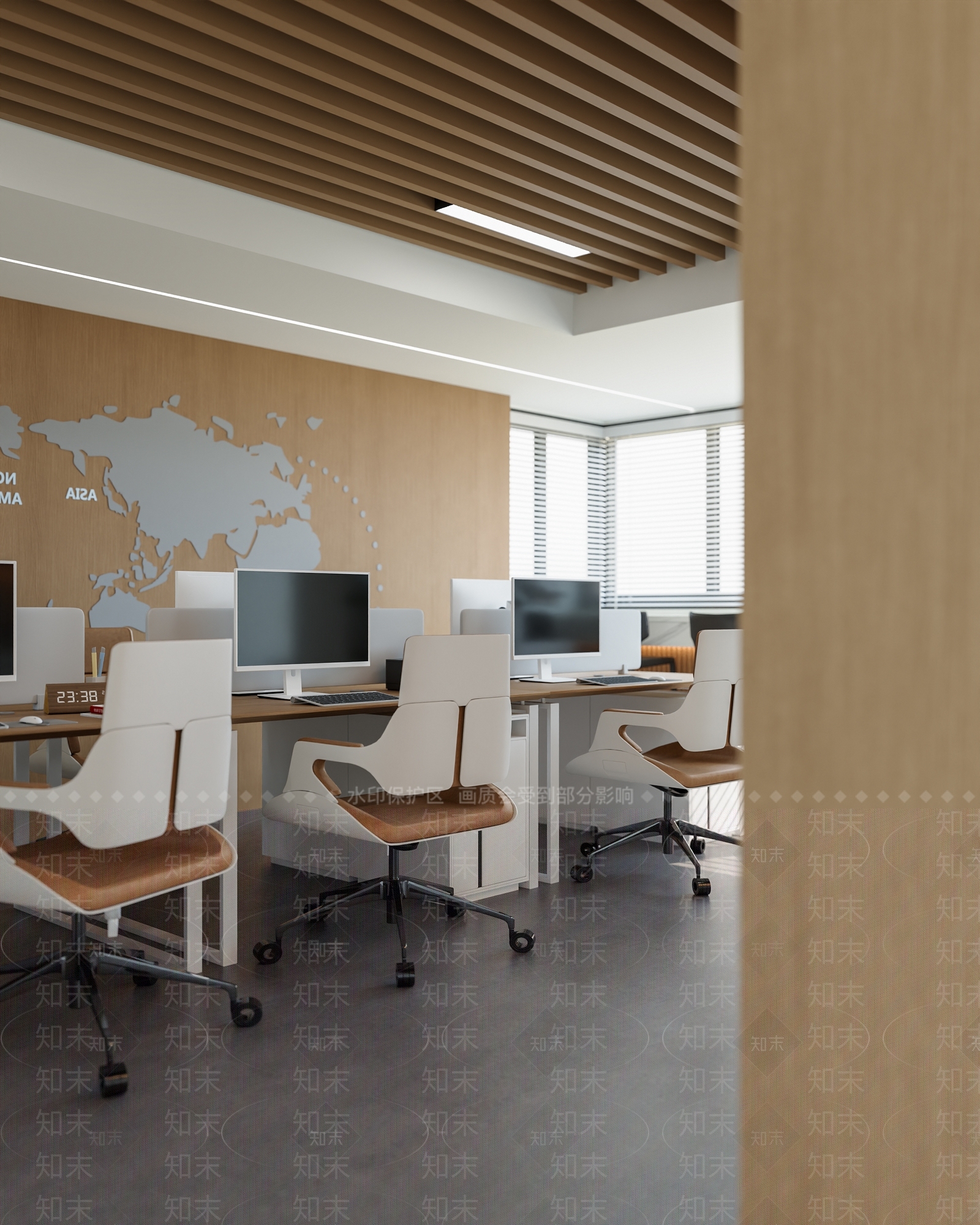 现代简约办公桌椅3D模型下载【ID:1201182034】