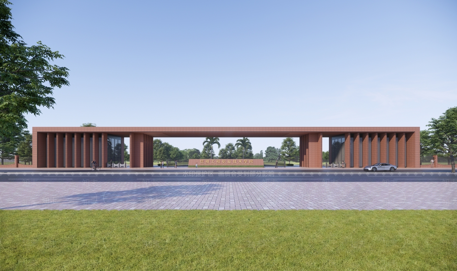 复古学校建筑SU模型下载【ID:1201183813】