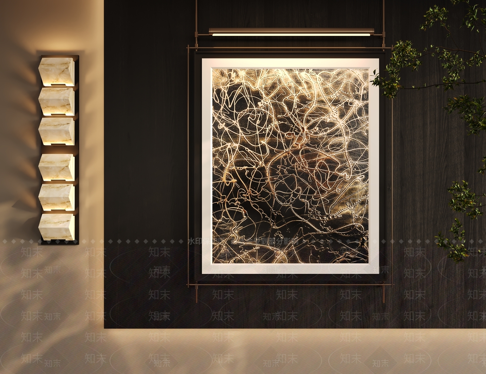 现代轻奢挂画3D模型下载【ID:1201185108】