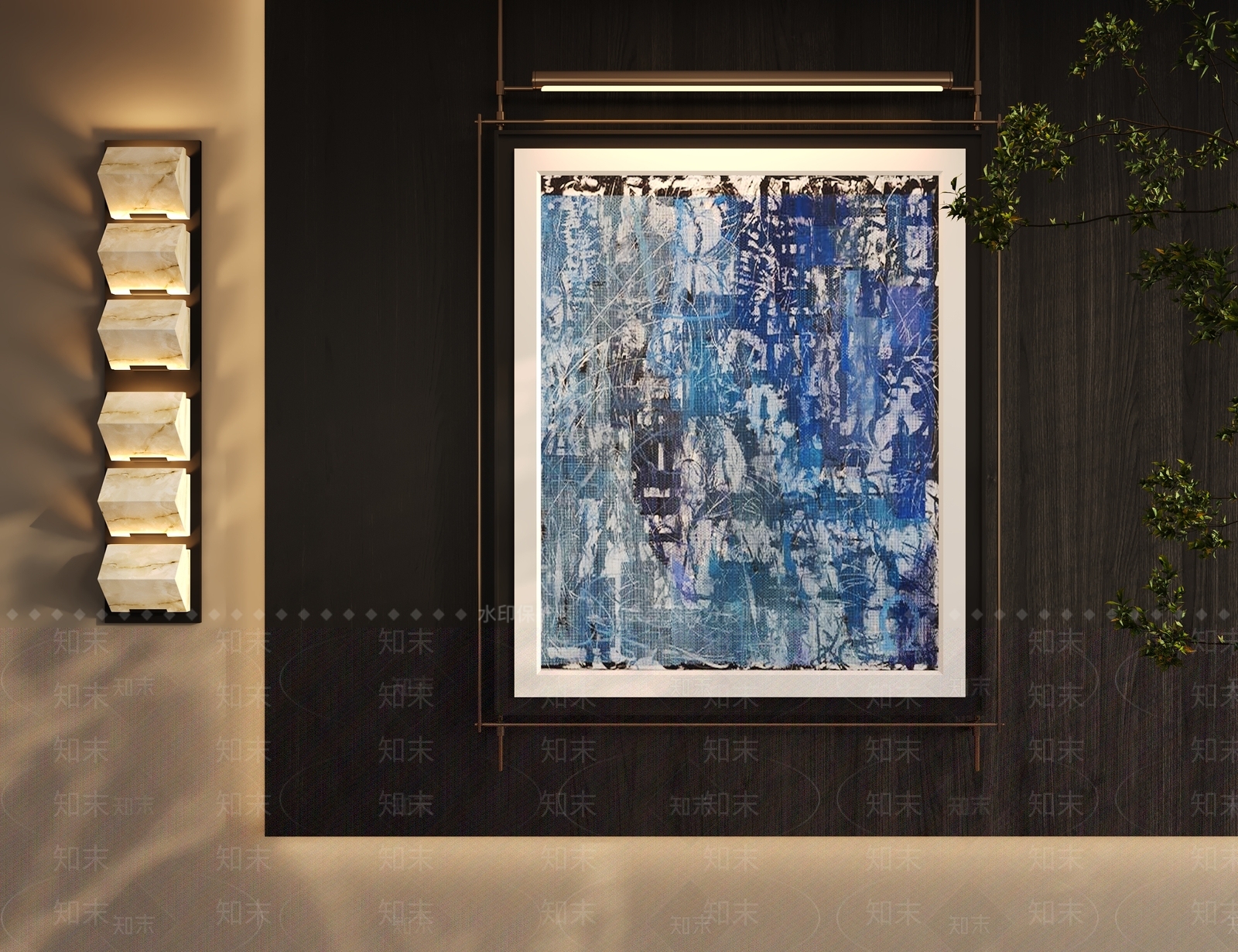 现代轻奢挂画3D模型下载【ID:1201185414】