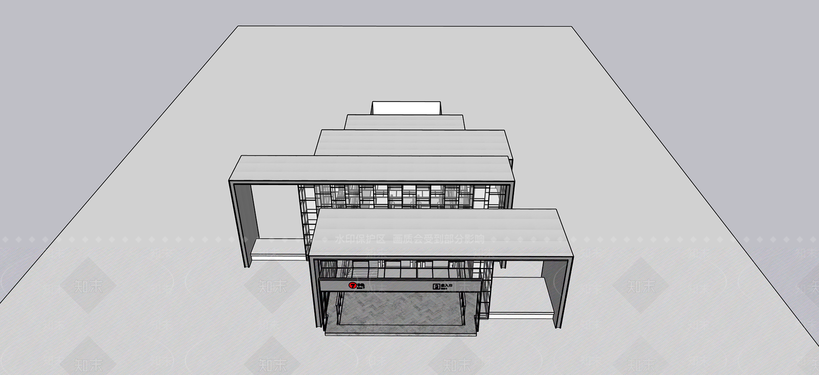 现代极简小公建SU模型下载【ID:1201192308】