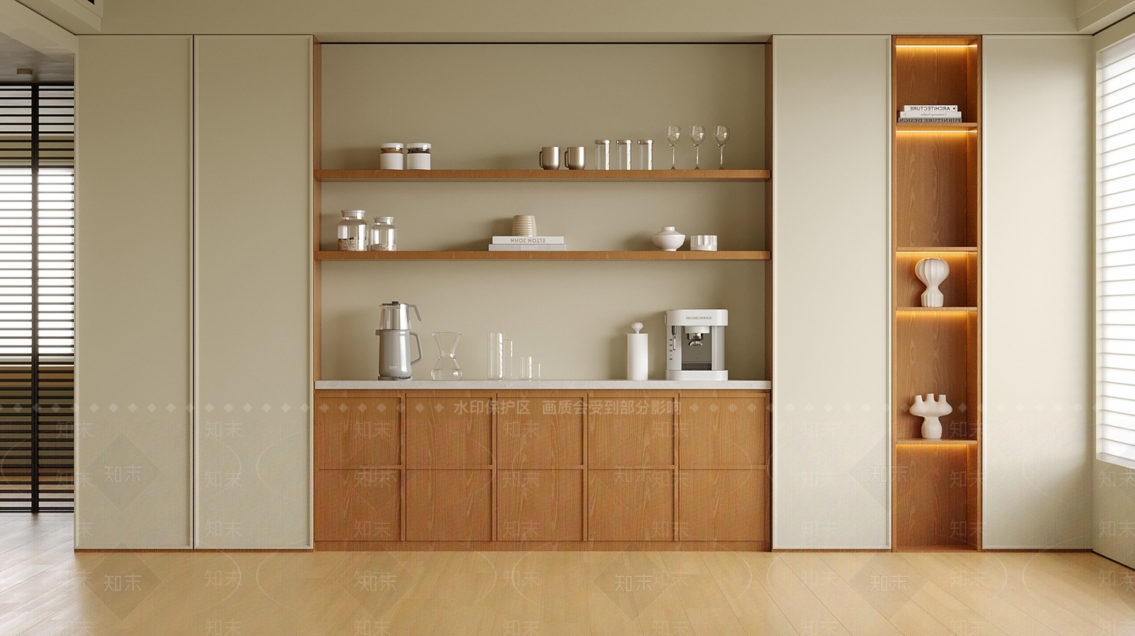 现代餐边柜3D模型下载【ID:1201192686】