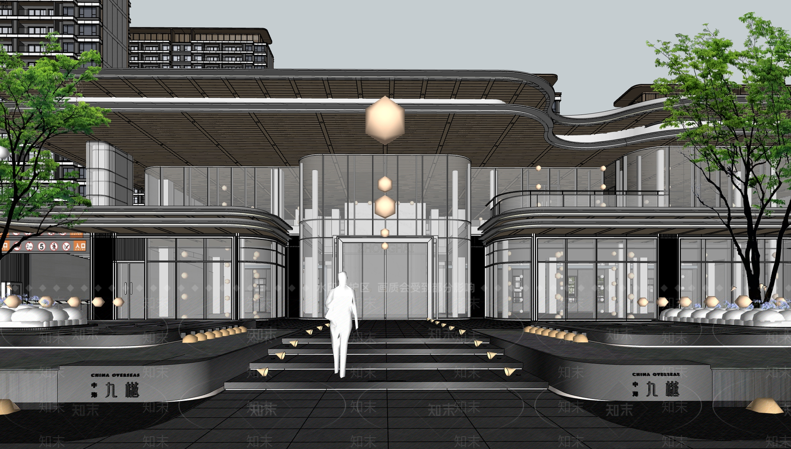 现代简约多层住宅SU模型下载【ID:1201193398】