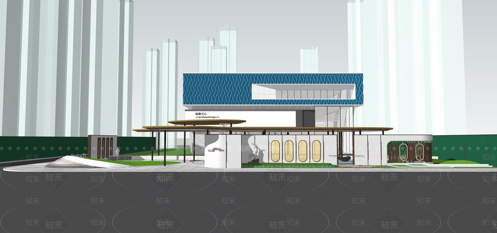 现代其他景观小建筑SU模型下载【ID:1201195283】