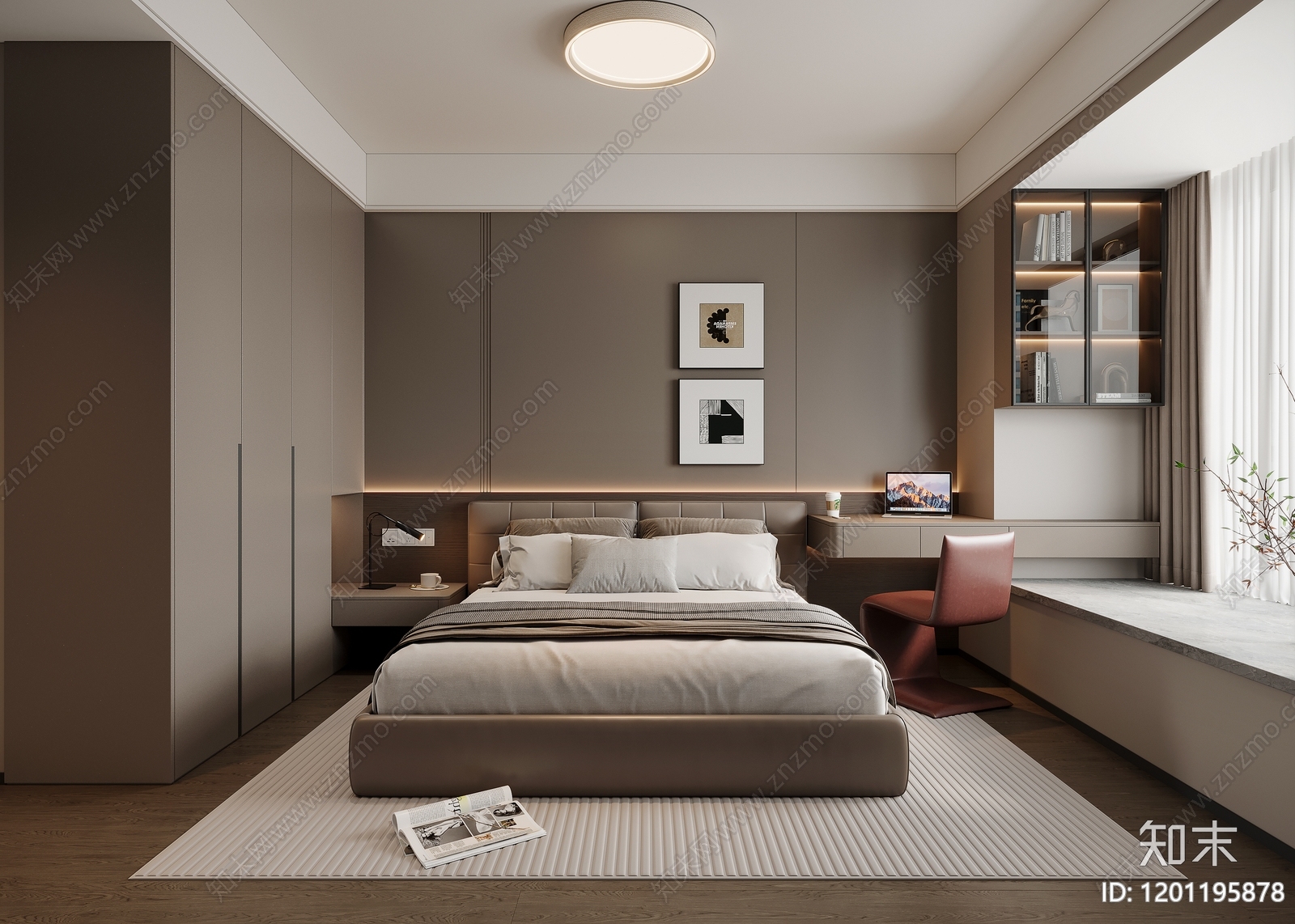 现代意式家居卧室3D模型下载【ID:1201195878】