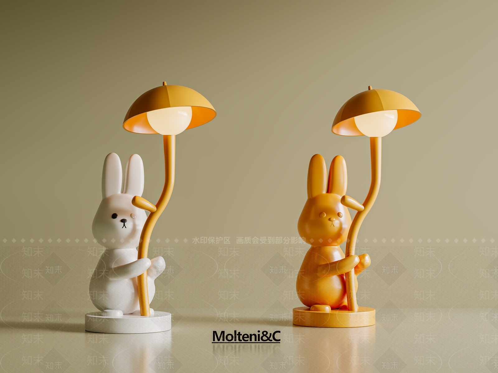 奶油简约台灯SU模型下载【ID:1201196261】