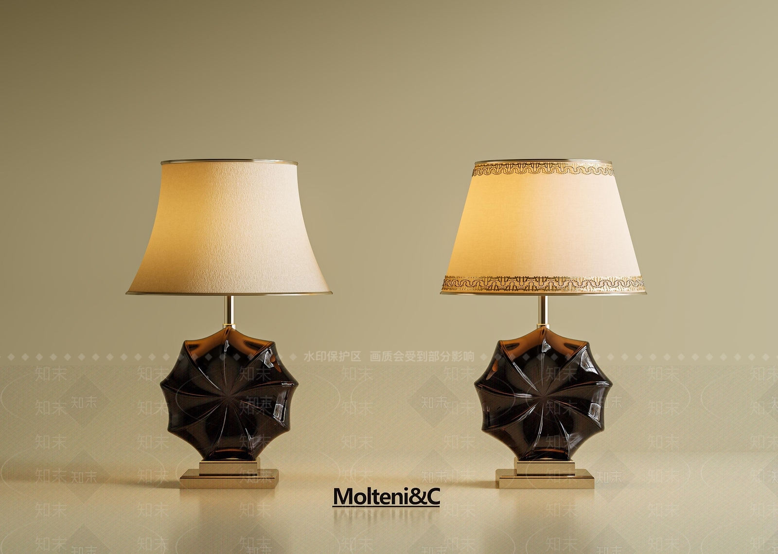 中古轻奢台灯3D模型下载【ID:1201196672】