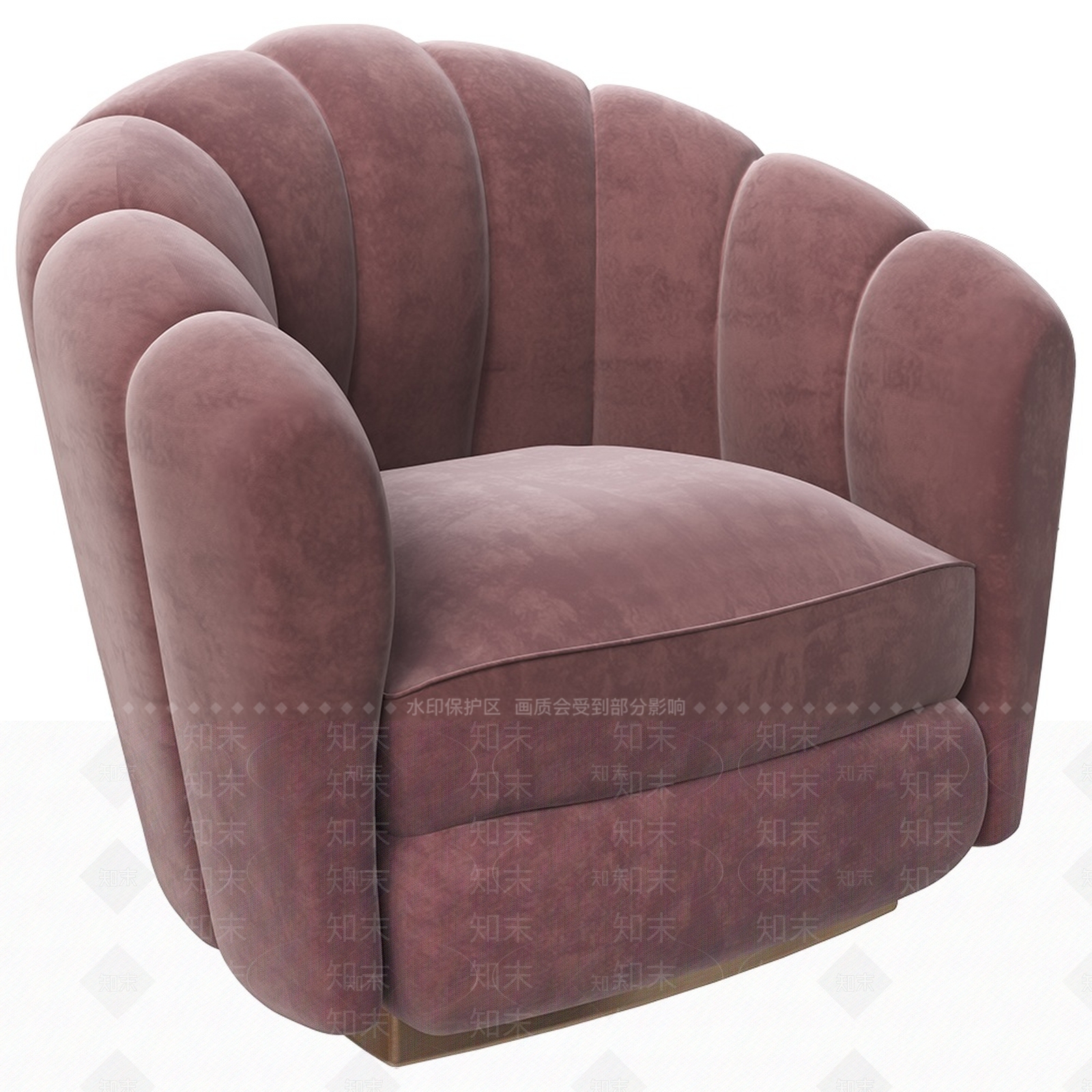 现代法式单人沙发3D模型下载【ID:1201196711】